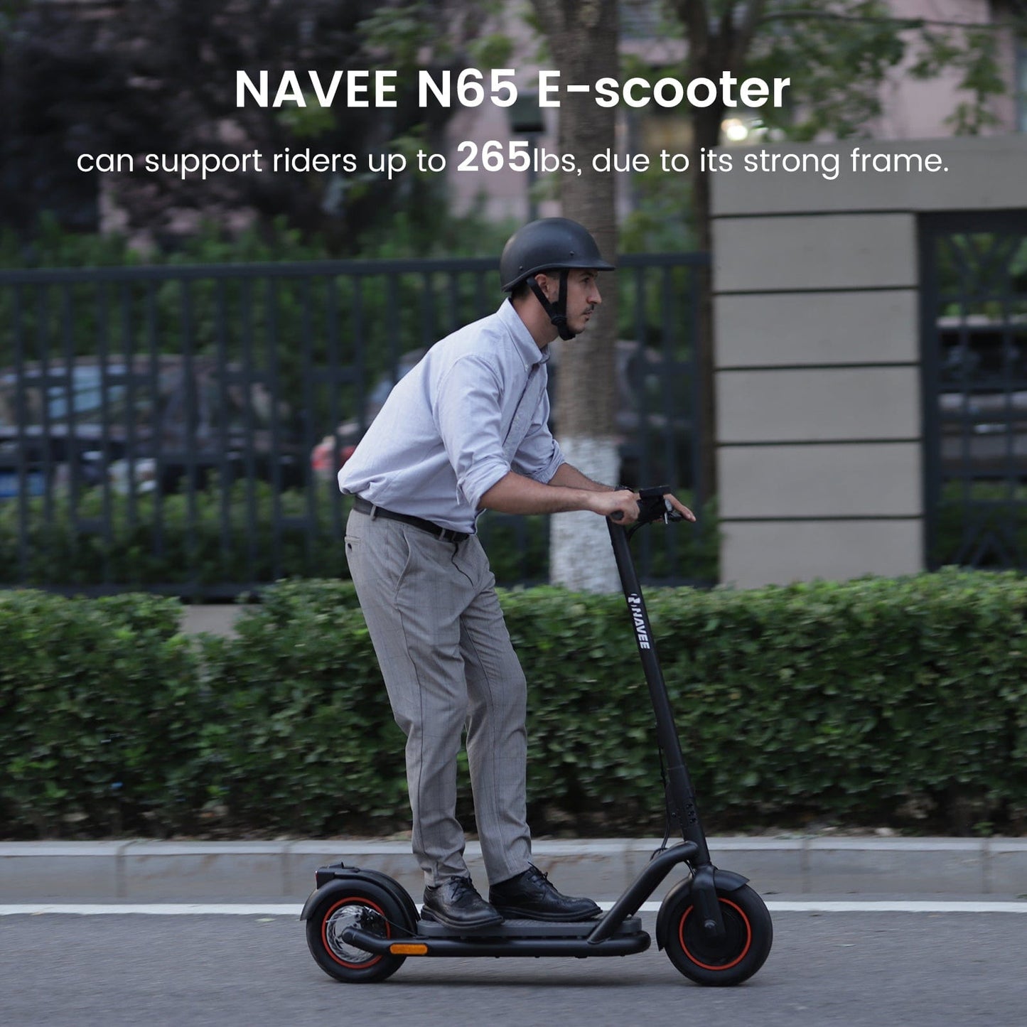NAVEE N65 Electric Scooter w/40 mi Max Operating Range & 20 mph Max Speed - Black
