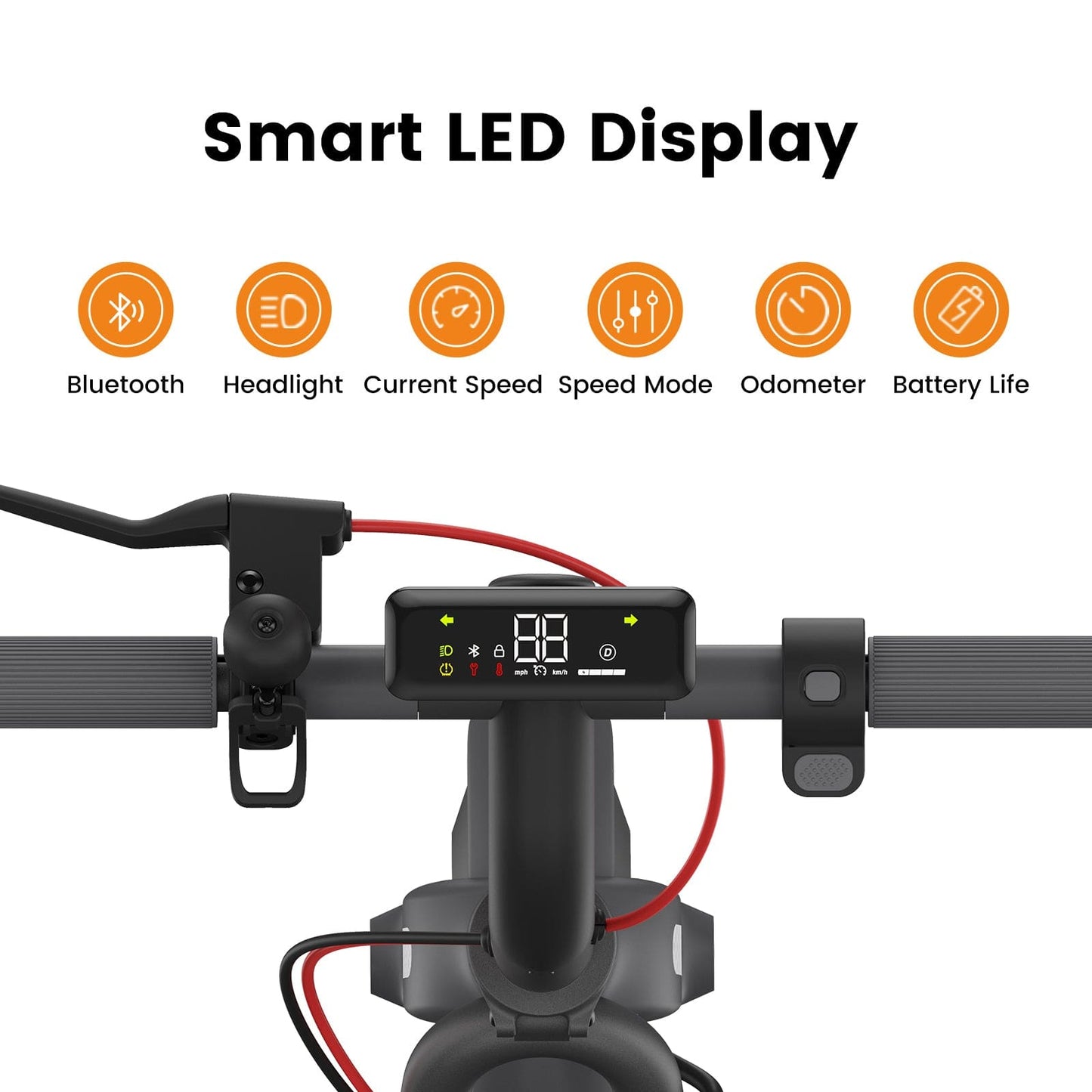 NAVEE V25 Pro Electric Scooter w/15.5 mi Max Operating Range & 18.6 mph Max Speed - Black