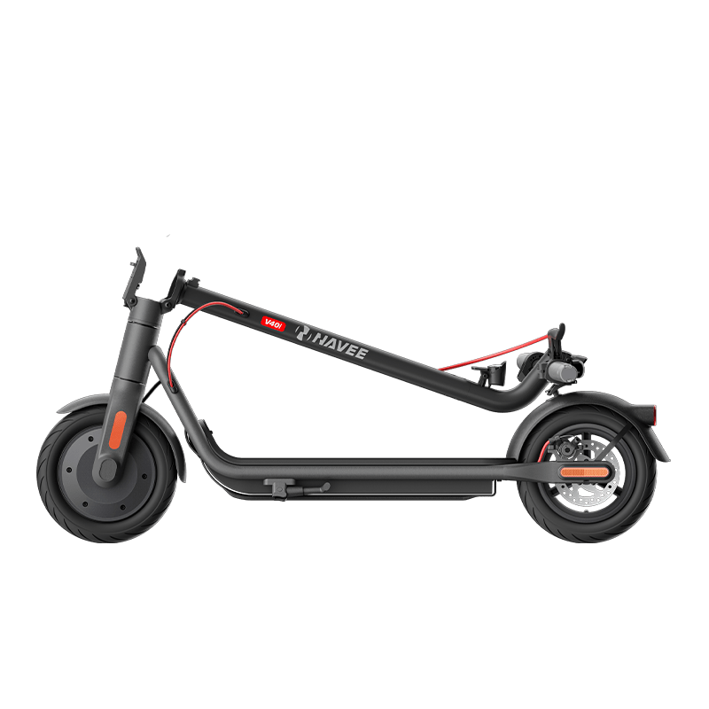 NAVEE V40N Foldable Electric Scooter w/ 25 Miles Max Operating Range & 20 mph Max Speed - Black