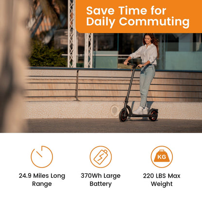 NAVEE N40 Electric Scooter 32lbs Lightweight - Space Black