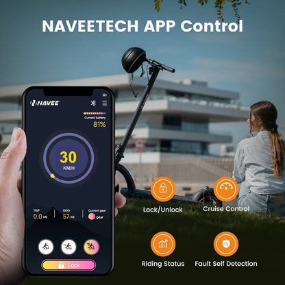 NAVEE N40 Electric Scooter 32lbs Lightweight - Space Black