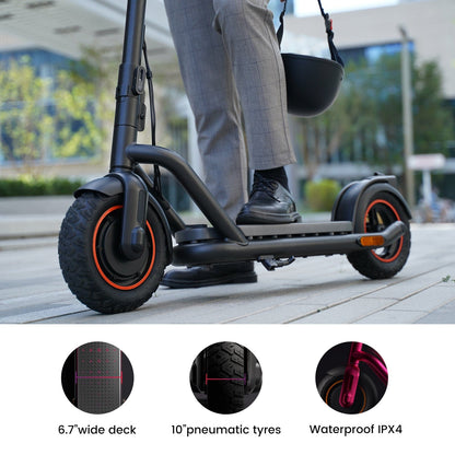 NAVEE N65 Electric Scooter w/40 mi Max Operating Range & 20 mph Max Speed - Black