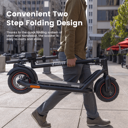 NAVEE N65 Electric Scooter w/40 mi Max Operating Range & 20 mph Max Speed - Black