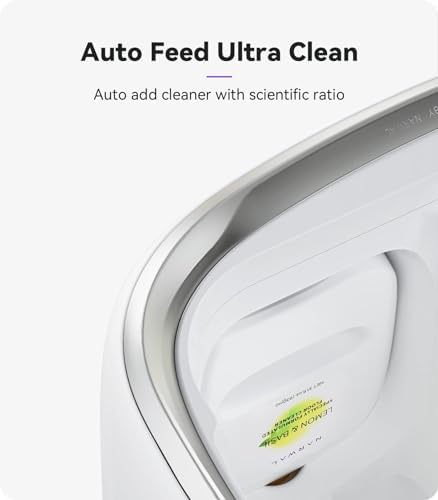 NARWAL Freo Robot Vacuum and Mop Comb, Washing & Drying, Dirt Sense Ultra Clean, Auto Add Cleaner, LCD Display, Smart Swing, Arcuate-Route, WiFi, APP Control, White