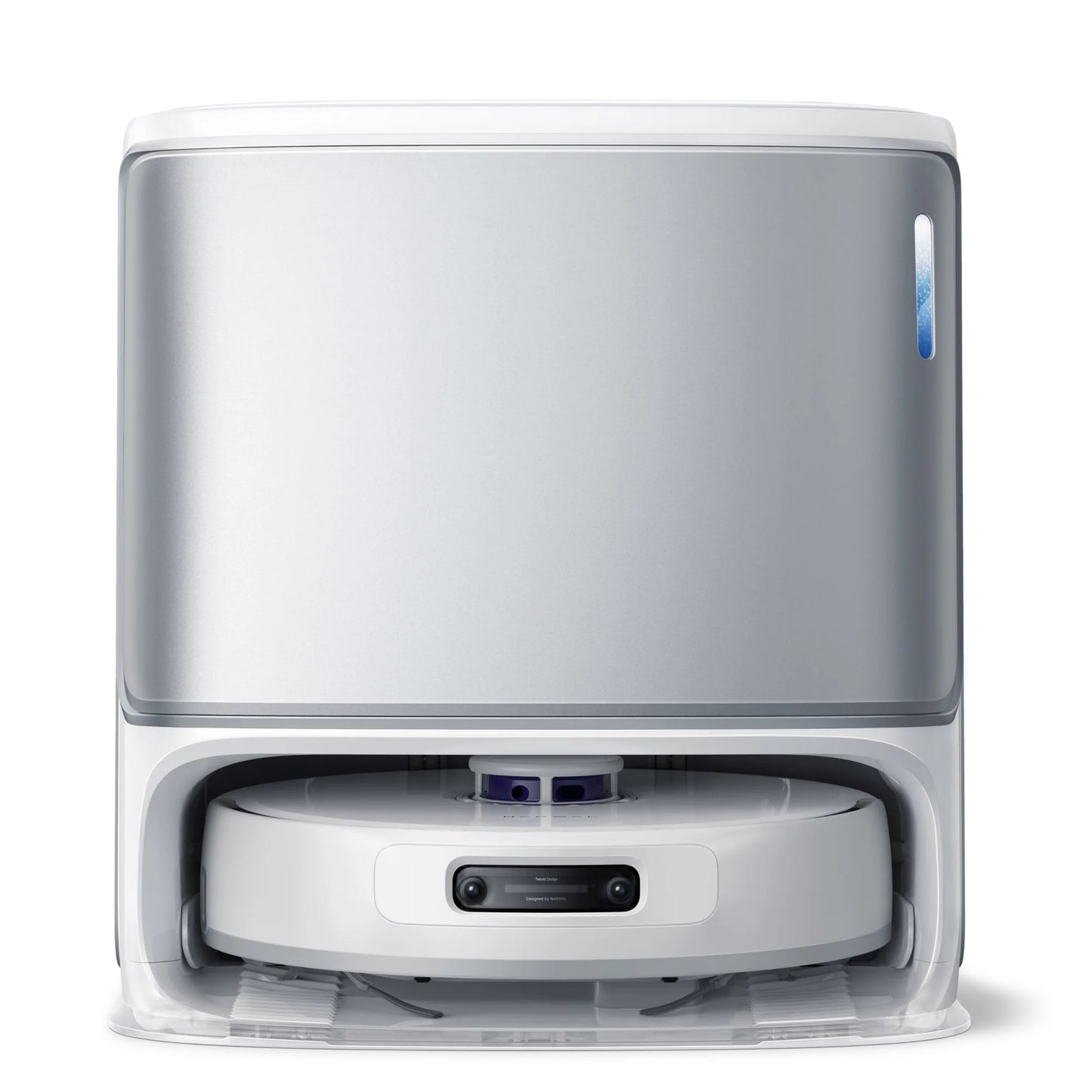 NARWAL Freo Z Ultra 扫拖一体机器人，双RGB摄像头和芯片，AI避障，12000Pa吸力，实时决策，自适应热水自动清洗和自动清空集尘盒，宠物毛发清理，静音 - 开箱品